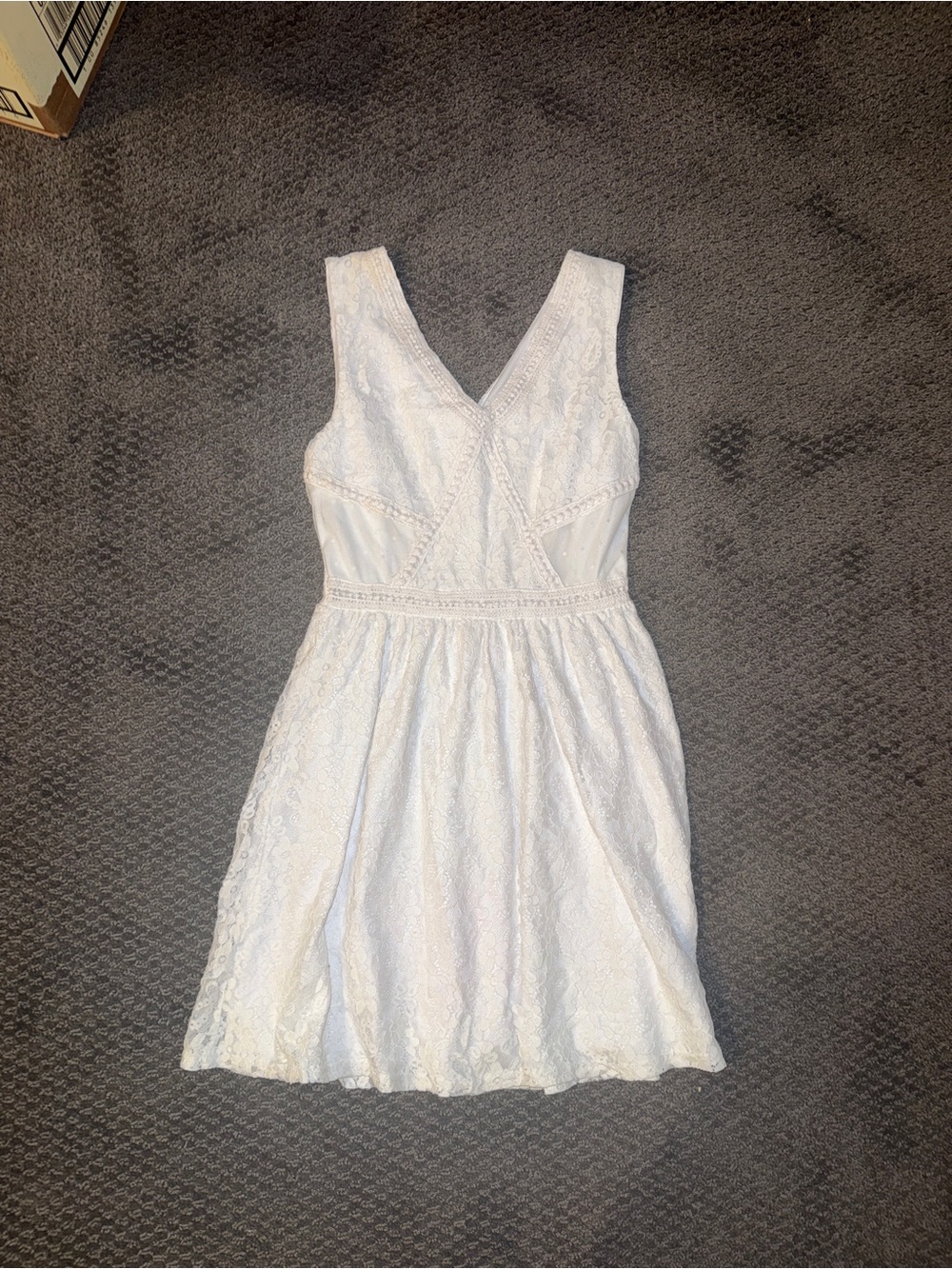 Francesca's White Lace Mini Dress Mi Ami NWT